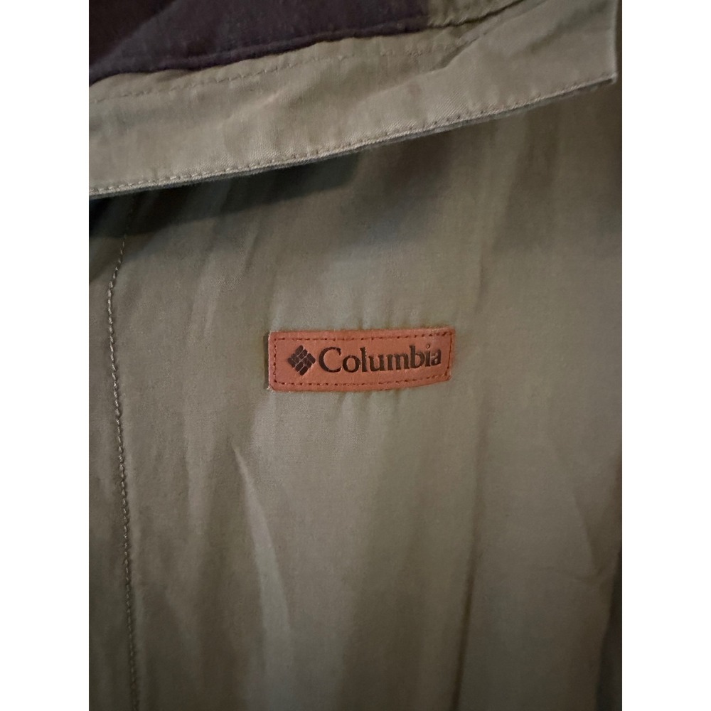 Columbia Womens Sage Green Utility Field Jacket Hooded Full Zip Anorak Large - Picture 3 of 10